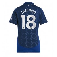 Camisa de Futebol Manchester United Casemiro #18 Equipamento Secundário Mulheres 2024-25 Manga Curta